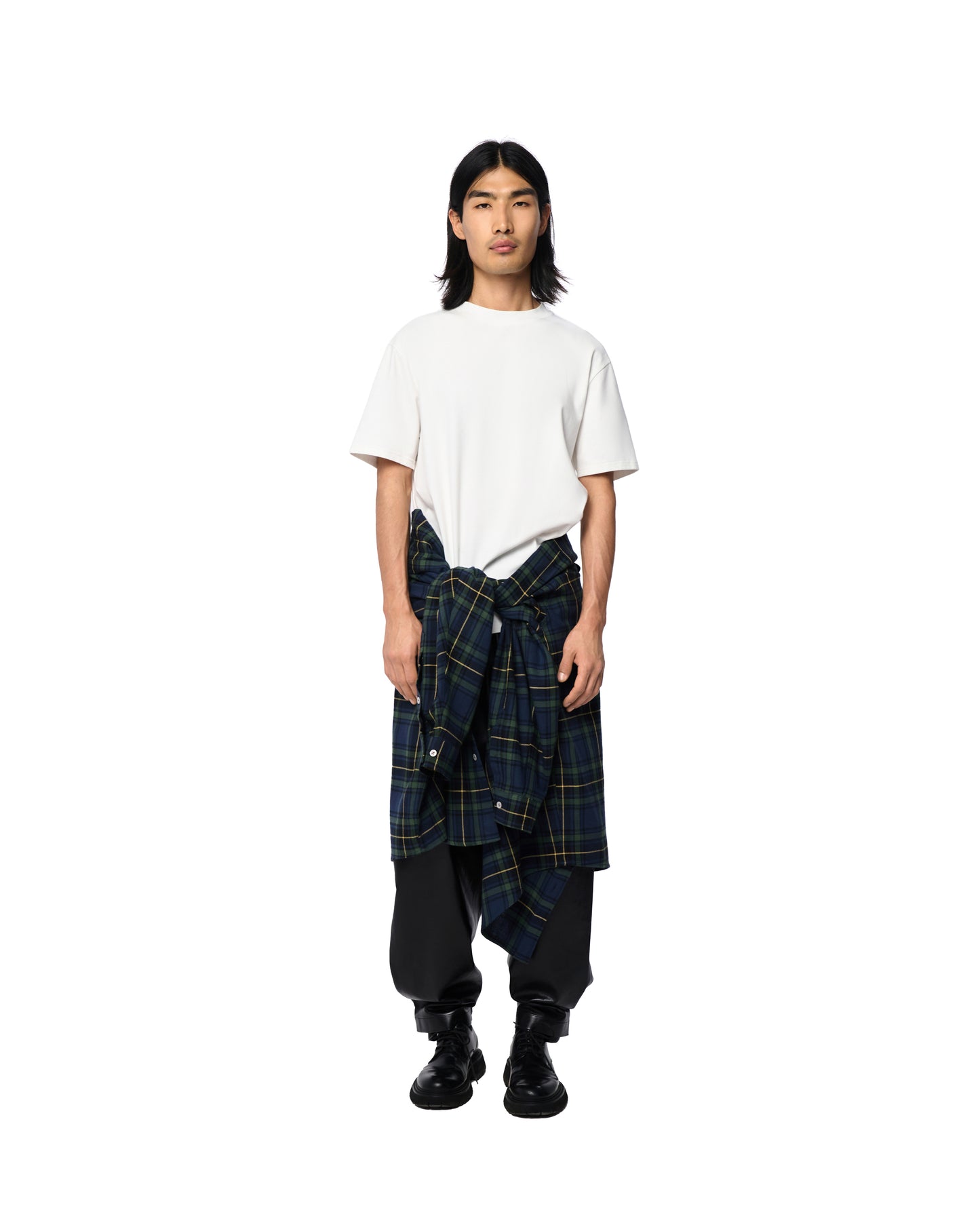 OVERSIZED POCKET SHIRT - BLUE PLAID
