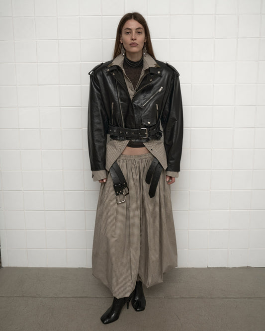 CROPPED LEATHER JACKET